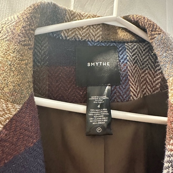 SMYTHE Birkin Blazer - Peri Lumberjacket Check - Size 4 - Picture 4 of 5